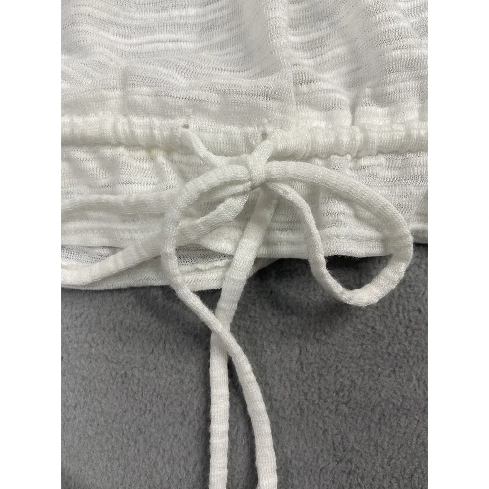 Free People Top Small White‎ Sun Valley Boho Peasant Ruffle Coquette Festival